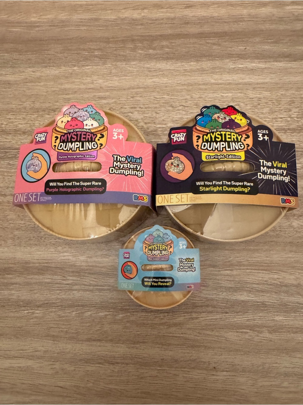 Mystery Dumpling Purple  Holographic, Starlight & Mini Glitter Edition.Set of 3